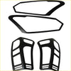 Black plastic headlight bezels and side mirror covers for isuzu d-max 2016-2020 car trim pieces
