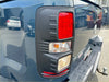 Black plastic taillight cover with red amber and clear lenses for isuzu d-max 2016-2020 use