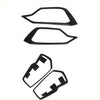 Black plastic glossy headlight covers for isuzu d-max 2024+ with precise cutouts for fog lights and headlights