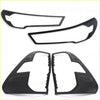 Black plastic headlight covers and taillight covers for toyota hilux 2021-2025 sr5 car lights trim pieces