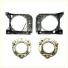 Black plastic and metal headlight door and housing with integrated wiring for toyota hilux n30 n40 1978-1983 back side view