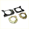 Black and gold metal headlight door and housing with wiring connectors for toyota hilux n30 n40 rn33 rn42 1978-1983 back view
