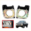 Headlight light housing bracket x2 for nissan navara d21 1986-1997 with black and clear plastic and iridescent lens