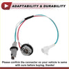 White and black plastic headlight socket for toyota 4runner 2006-2009 with red white and teal wires visible from back side