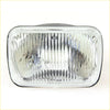 Headlight light x2 for Toyota Hilux 1988-1998 clear rectangular glass with vertical ridges and black plastic frame