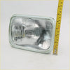 Rectangular chrome finished headlight with clear ribbed lens and hella logo for toyota hilux 4runner 1988-1998 x2
