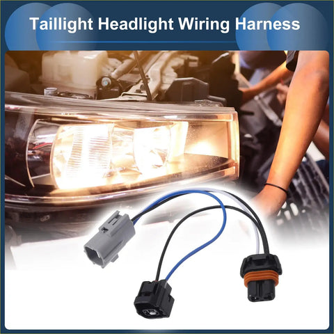 Black and blue plastic headlight wiring harness assembly for 2021-2023 toyota 4runner lighting system