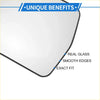 A heated mirror glass replacement for toyota previa estima 1990-1999 with sleek transparent glass and black edges