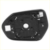 Black plastic heated mirror glass housing with mounting brackets and circular opening back side for toyota prius 2001 2009