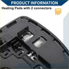 Back of black plastic heated right side mirror glass with two metal connectors for Toyota Sienna 2011-2019