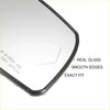 Heated white mirror glass with black frame smooth edges and real glass for toyota tundra side mirror 2007-2023