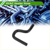 Black rubber heater hose for toyota tacoma 3.4l 1995-2004 with flexible corrugated design shown from back side