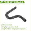 Black rubber heater hose for Toyota Tacoma 3.4L 1995-2004 with u-shaped bend shown from back side