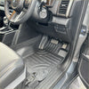 Black rubber heavy duty floor mat with molded contours and textured surface for mitsubishi triton 2024+