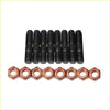 Set of black threaded high tensile bolts with copper hex nuts for ford courier wl-t 25l exhaust manifold stud kit