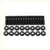Set of black anodized aluminum high tensile engine bolts and hex nuts for ford territory exhaust manifold and turbo kit