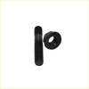Black high tensile threaded bolt and matching hexagonal nut with matte finish for ford territory exhaust manifold kit