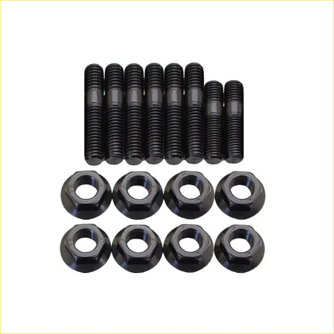 Set of black coated steel high tensile turbo charger studs and hex nuts for ford ranger weat 3.0l engine