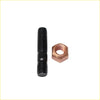 Black threaded bolt with copper hex nut in high tensile turbo charger stud kit for ford territory sx sy barra
