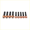 Set of eight copper high tensile turbo charger stud bolts with black threads for ford territory sx sy barra