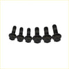 Set of six black high tensile hex head turbo studs with threaded shafts for ford ranger 2.2l 2015 onwards