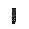Black HKS pattern gear knob with vibrant pink and green diagonal streaks for stylish car interior customization