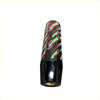 Black car antenna with glossy finish and vibrant pink and green abstract brushstroke pattern for hks pattern gear knob