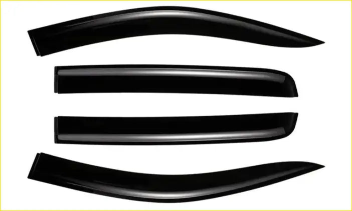 Set of four sleek black vinyl window visors with glossy finish for holden colorado 2012 and up monsoons