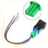 Black and blue automotive wiring harness with green connector for hole expansion port switch drl on toyota 4wd ute offroad