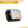 Back side of black rubber hvac blower motor resistor with silver metal plate and screws for toyota scion tc 2011-2016
