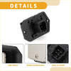 Black abs plastic hvac blower motor resistor with rectangular housing and electrical contacts for toyota scion tc 2011-2016