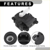 Black plastic hvac heater blend door actuator for toyota highlander 2003-2004 with white lever handle shown from back side