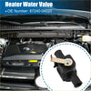 Close-up of black plastic hvac heater control valve with brass lever and screw in subaru engine bay for toyota tacoma use