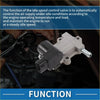 Silver and black idle air control valve with metallic body and plastic housing for Toyota Crown 1995-2001 shown from the back