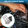Gray and black idle air control valve with metallic housing and electrical connector for toyota crown 1995-2001 back side