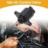Black idle air control valve for toyota tacoma 2000-2004 with brass tip and mounting flange shown during engine repair