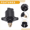 Black idle air control valve for Toyota Tacoma 2000-2004 with gold metallic tip and four-pin connector back view