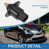 Black plastic idle air control valve for Toyota Wigo 2012-2017 with beige connector and mounting bracket