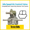 Silver metallic idle speed air control valve with green plastic housing and black gasket for toyota hilux and tacoma