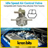 Silver metallic idle speed air control valve with beige plastic housing and chrome fittings for toyota hilux 4runner t100 tacoma