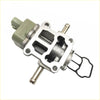 Silver metallic idle speed air control valve with green plastic housing and black rubber gasket for toyota land cruiser prado