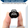 Black plastic idle speed sensor connector plug with rectangular shape and multiple contacts for toyota VSS TPS IACV