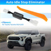 Black plastic idle start stop eliminator with white connectors and orange tool for toyota tacoma 2024 2025 auto stop disable