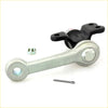 Silver metal idler arm with black rubber bushings and hardware for toyota hilux surf hero 1983-1988