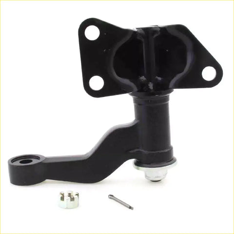 Black painted metal idler arm lh ball joint with mounting bracket and hardware for nissan d22 crew cab 1997-2004