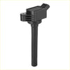 Black plastic ignition coil with rectangular top and cylindrical stem for toyota 1996-2002 vehicles