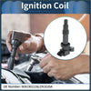 Black ignition coil pack for Toyota Altezza Gita SXE10 with cylindrical body threaded top and rectangular connector base