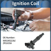 Black ignition coil pack for toyota altezza gita sxe10 with cylindrical body threaded base and molded plastic housing