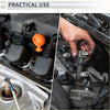 Black ignition coil pack with orange cap and plastic connector for toyota aygo 2014-2016 shown from the back side