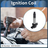 Black and silver ignition coil pack with cylindrical body and threaded top for Toyota Eitos 2012 to 2016 engine use